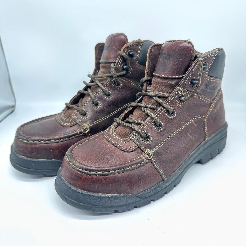 Wolverine Durbin 6" Brown Leather Composite Toe Moc Toe Mens Size 7 W04626
